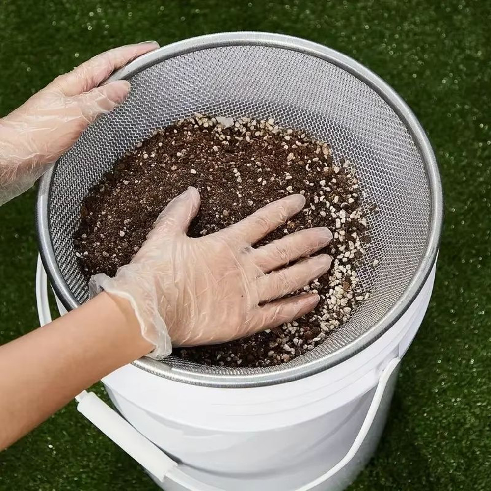 13Inch Stainless Steel Soil Sifter DualMesh Garden Sieve For Clean Compost Prep 4