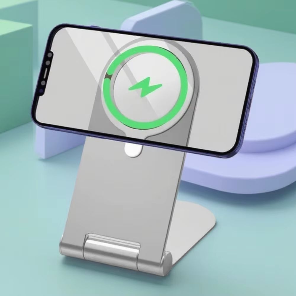 Folding Wireless Charger Stand  Aluminum Alloy Magnetic Holder For MagSafe Devices 0