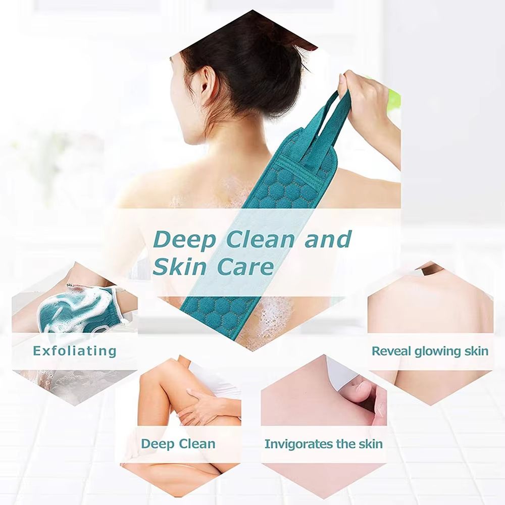 Exfoliating Body Scrubber Set  Back Scrubber Bath Glove  Shower Sponge Loofah 3