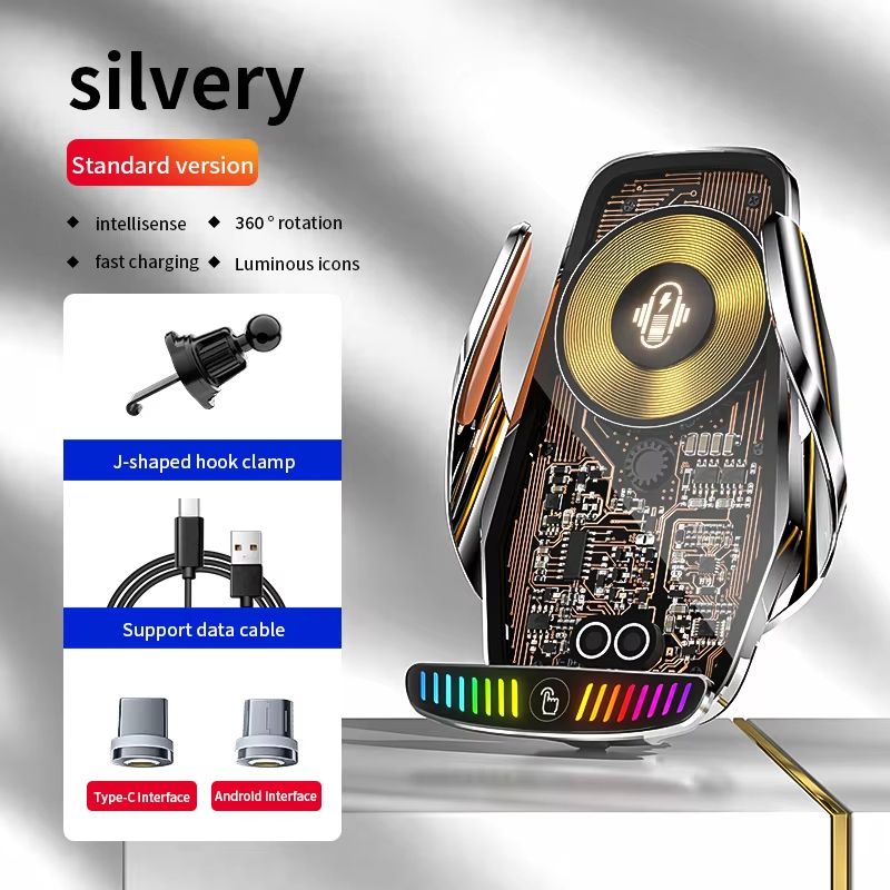 66W Magnetic Car Phone Holder With 15W Wireless Fast Charger  AutoClamping Air Vent Mount For IPhon 7