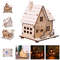 LED Light Wooden House Christmas Tree Decoration  DIY Festival Wooden House For Home  Window Decor 2