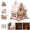 LED Light Wooden House Christmas Tree Decoration DIY Festival Wooden House For Home Window Decor 2
