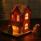 LED Light Wooden House Christmas Tree Decoration DIY Festival Wooden House For Home Window Decor 3
