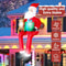 95Ft Christmas Inflatable Santa With LED Lights Outdoor Sitting Santa Claus Decoration For Holiday 2