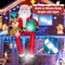 95Ft Christmas Inflatable Santa With LED Lights Outdoor Sitting Santa Claus Decoration For Holiday 3