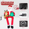 95Ft Christmas Inflatable Santa With LED Lights Outdoor Sitting Santa Claus Decoration For Holiday 5