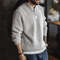 Maden Vintage HalfZip Stand Collar Knitted Sweater  Versatile Knitwear For Autumn And Winter 1