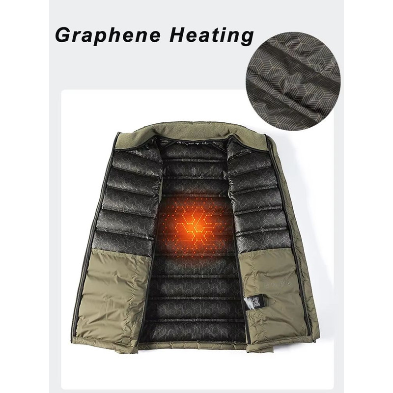 90 White Duck Down Winter Couple Vest Sleeveless Puffer Jacket With Graphene Liner And Stand Colla 3