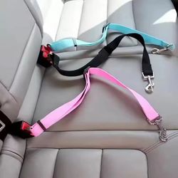 dog seat belt with retractable leash – convenient pet car seat belt for safety and comfort