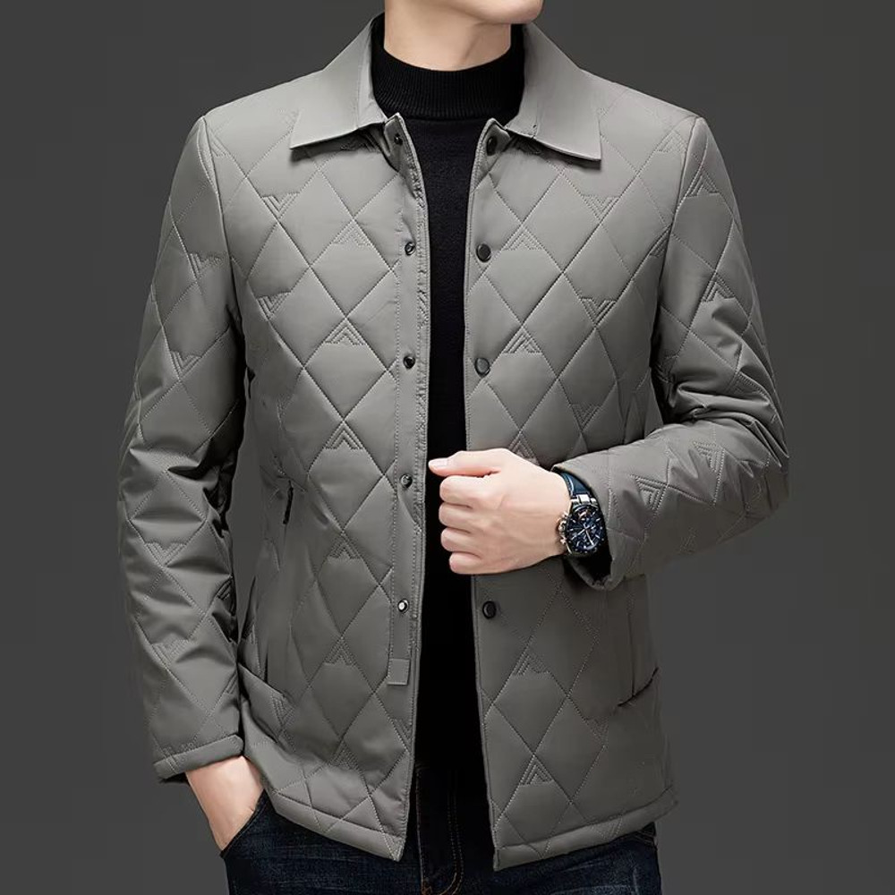 Top Grade Mens Diamond Quilted Bubble Coat Winter Parka Jacket With TurnDown Collar For Warmth And 6