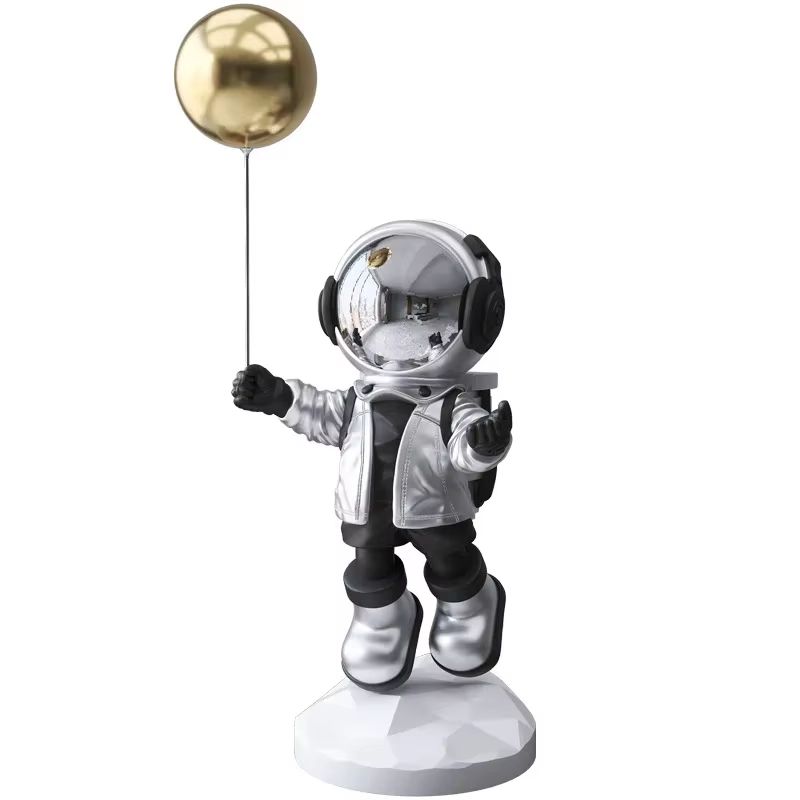Balloon Astronaut Resin Ornament  Unique Home Decor Craft For Desk Bookcase Or Office Decoration 5