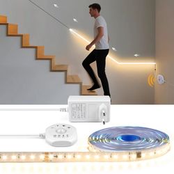 pir motion sensor led stairs night light – addressable chasing ws2811 pixel strip for staircase, corridor, and entrance