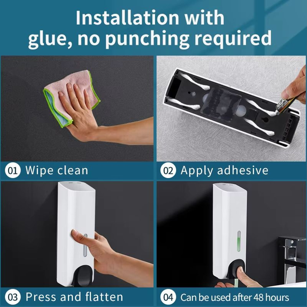 350ml WallMounted Shower Head Soap Dispenser  Detergent  Shower Gel Pump For Bathroom Convenience 5