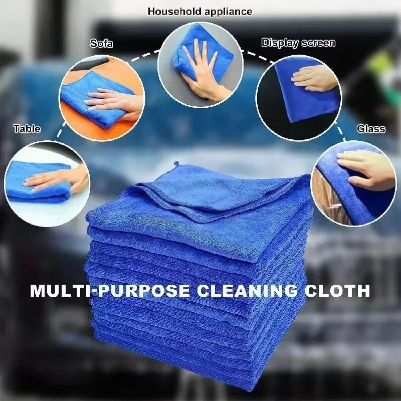 Microfiber Cleaning Cloths LintFree Super Absorbent Towels For Car Windows Surfaces 4