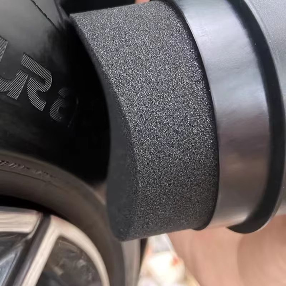 Car Wheel Polishing  Waxing Sponge Applicator  Curved Tire Brush With Cover For Perfect Tire Clean  5