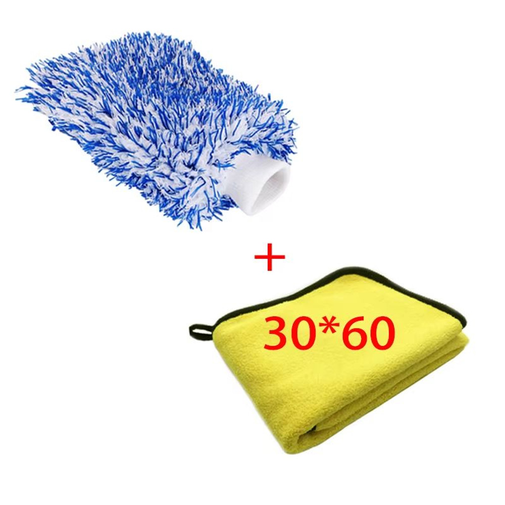 Plush Microfiber Car Wash Mitt  Soft  Thick Auto Cleaning Tool For A ScratchFree Shine 9