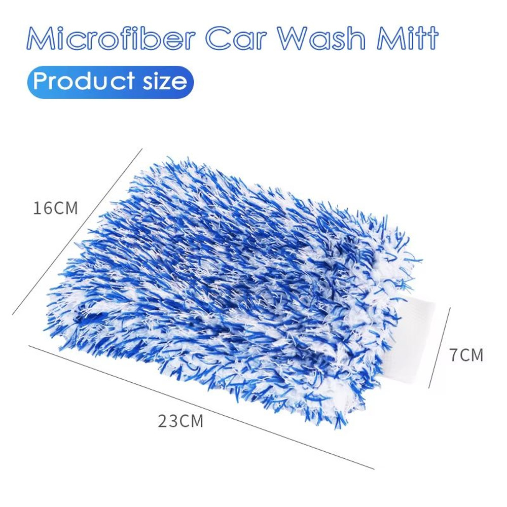 Plush Microfiber Car Wash Mitt  Soft  Thick Auto Cleaning Tool For A ScratchFree Shine 2