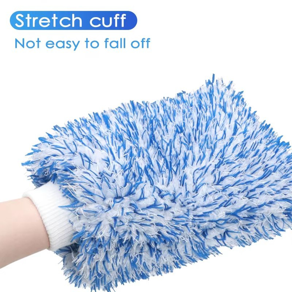 Plush Microfiber Car Wash Mitt  Soft  Thick Auto Cleaning Tool For A ScratchFree Shine 5
