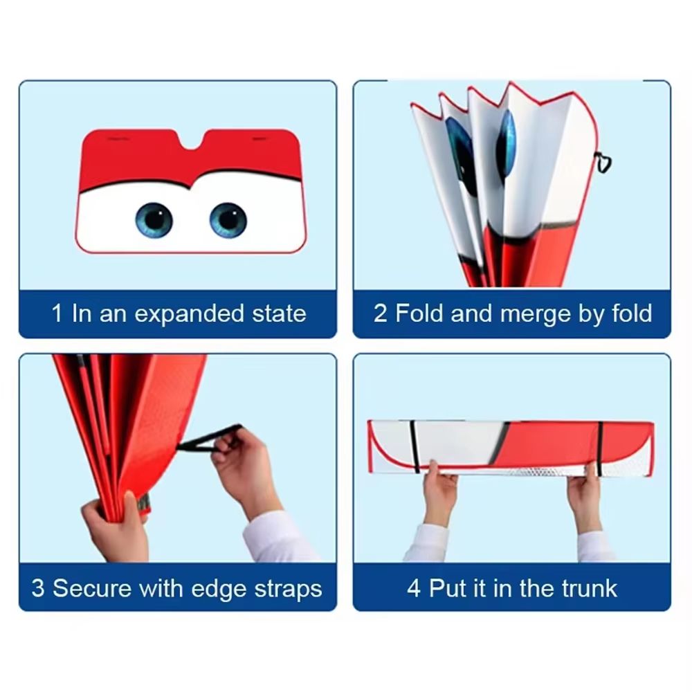 Eyes Heated Windshield Sunshade 4Color UV Heat Protection Cover 3