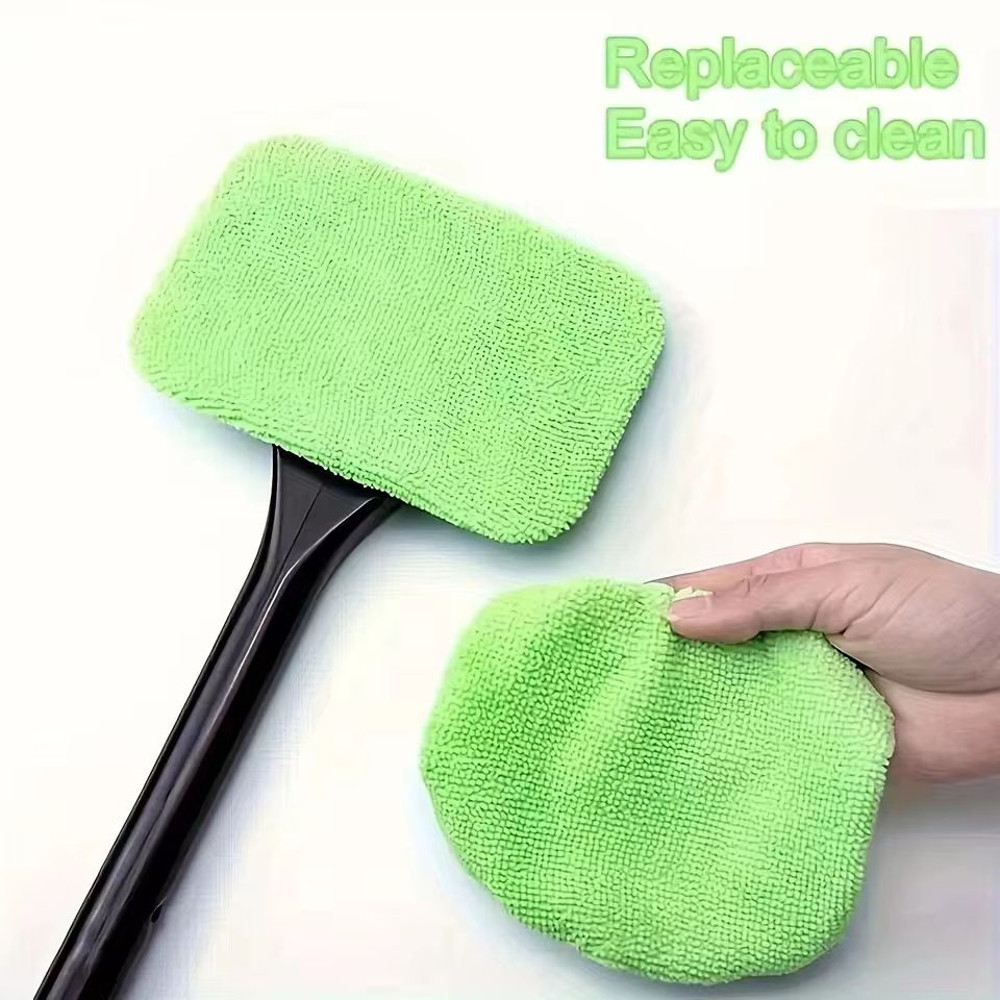 BenefitDrive LongReach Car Window Cleaner Tool  Windshield Cleaning Kit  Auto Glass Wiper Brush Wit 4