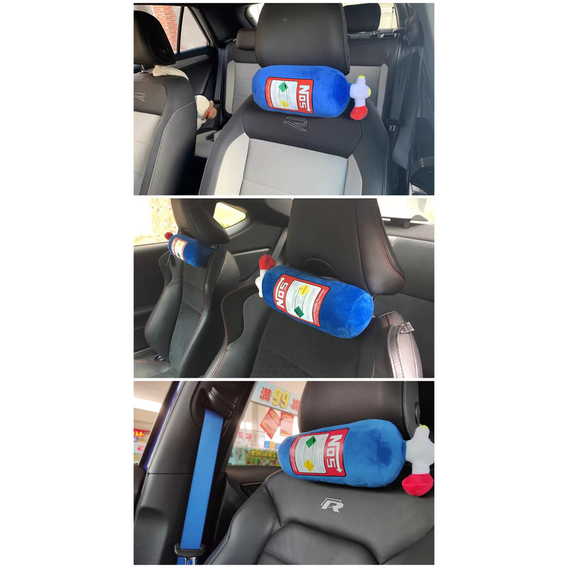 SpeedStyle NOS Bottle Plush Cushion  JDM Car Decor Neck  Back Headrest Pillow 3