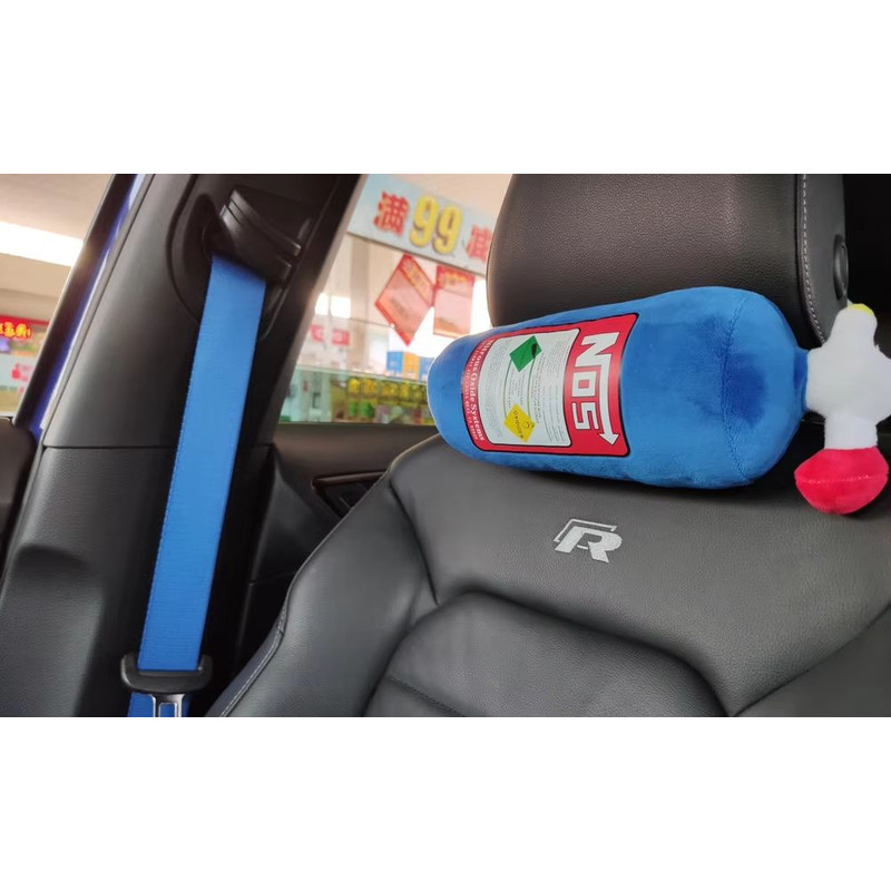 SpeedStyle NOS Bottle Plush Cushion  JDM Car Decor Neck  Back Headrest Pillow 5