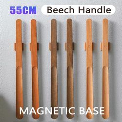 elegantreach 55 cm wooden long-handle magnetic shoehorn – premium wall-mount shoe spoon for effortless shoe wear