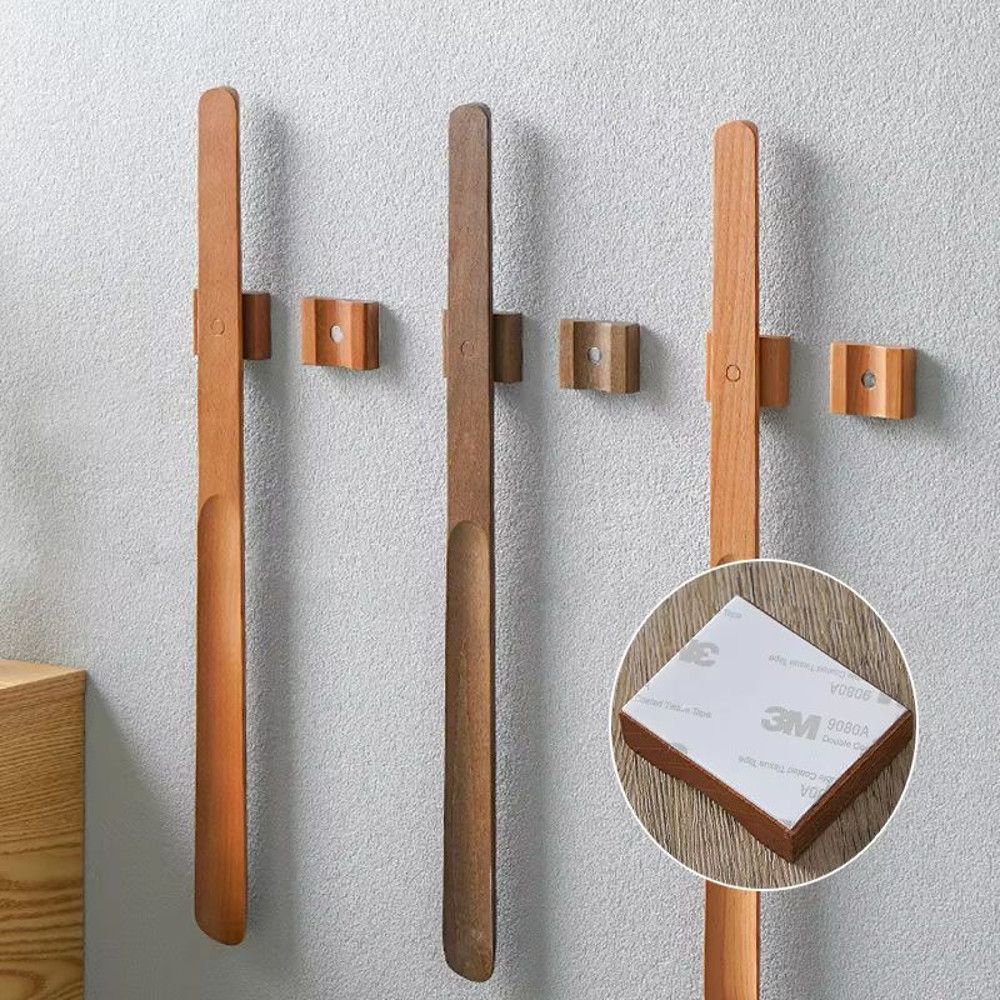 ElegantReach 55 Cm Wooden LongHandle Magnetic Shoehorn  Premium WallMount Shoe Spoon For Effortless 3