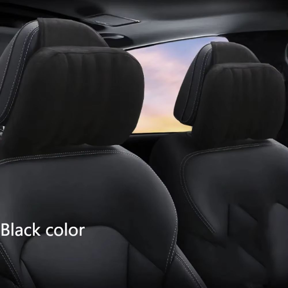 Suede MemoryFoam Car Headrest Pillow  Neck Support Cushion 4