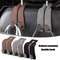 Premium DualHook Suede  Alloy Car Headrest Hanger  Universal RearSeat Organizer 0