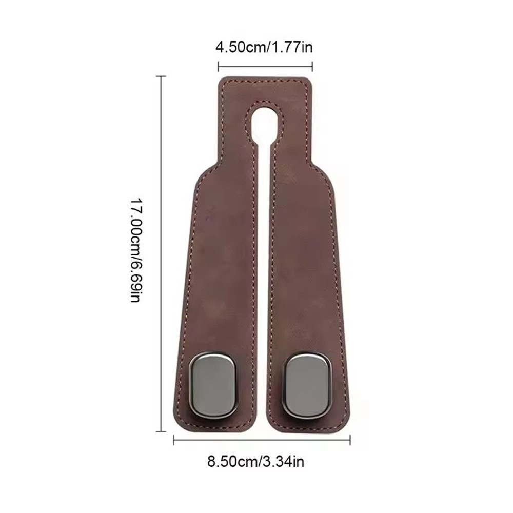 Premium DualHook Suede  Alloy Car Headrest Hanger  Universal RearSeat Organizer 5