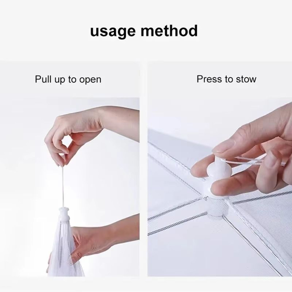 PopUp Mesh Folding Food Cover Washable InsectProof Table Dish Protection 4