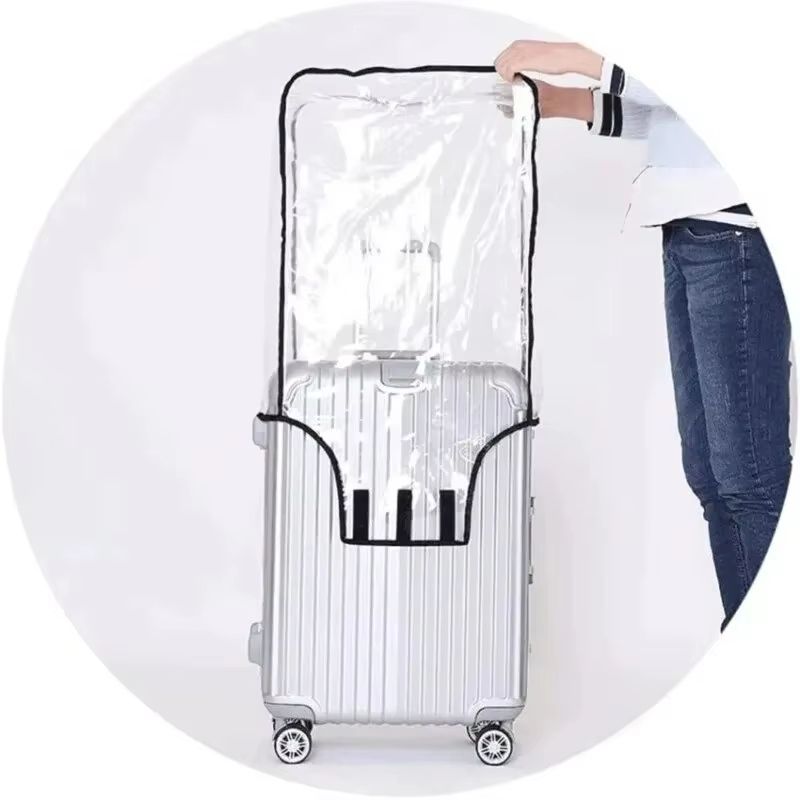 ClearGuard FullTransparent Waterproof Suitcase Cover Durable PVC Travel Luggage Protector 2