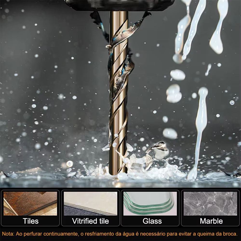 Cross Hexagon Tile  Glass Drill Bit  MultiSurface Triangle Alloy Core For Wood Metal Ceramic Plasti 4