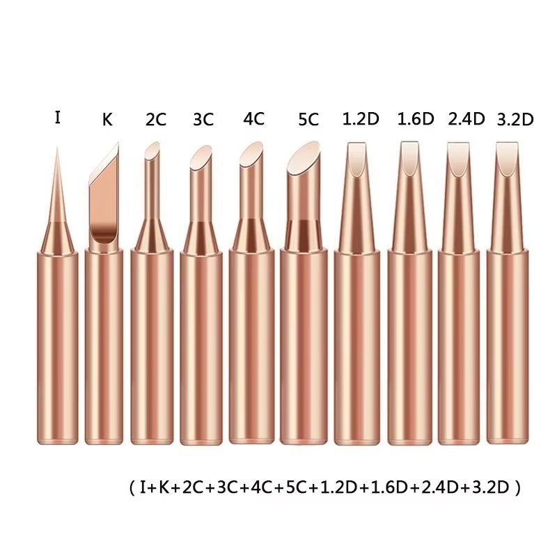 10Piece 900MT Series Pure Copper Soldering Iron Tip Set LeadFree HighPerformance Replacement Tips 2