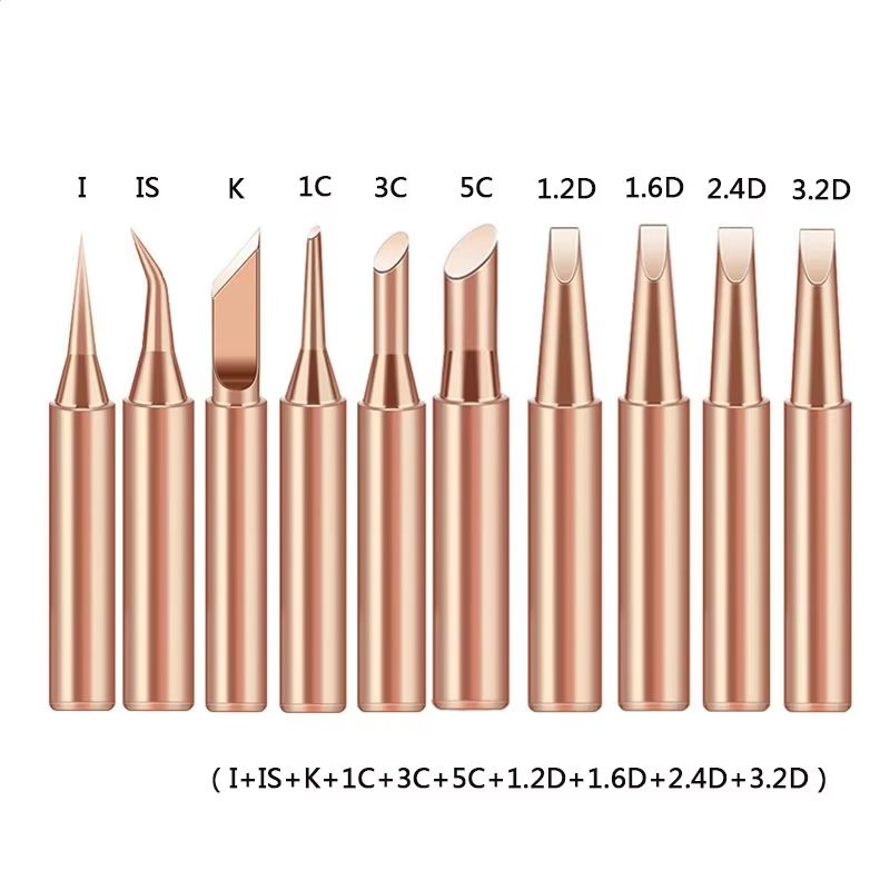 10Piece 900MT Series Pure Copper Soldering Iron Tip Set LeadFree HighPerformance Replacement Tips 4