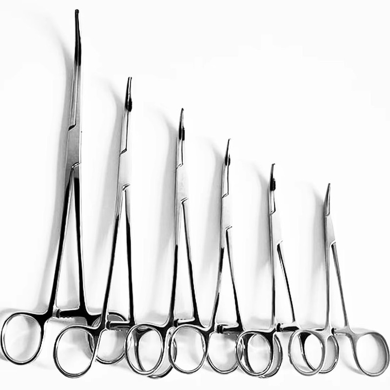 Precision Stainless Steel Locking Hemostatic Forceps  BentNose  Straight Curved Scissors Pliers 161 1