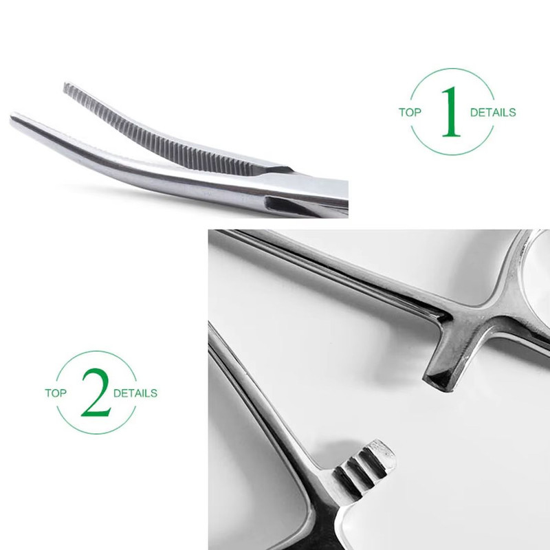 Precision Stainless Steel Locking Hemostatic Forceps  BentNose  Straight Curved Scissors Pliers 161 5
