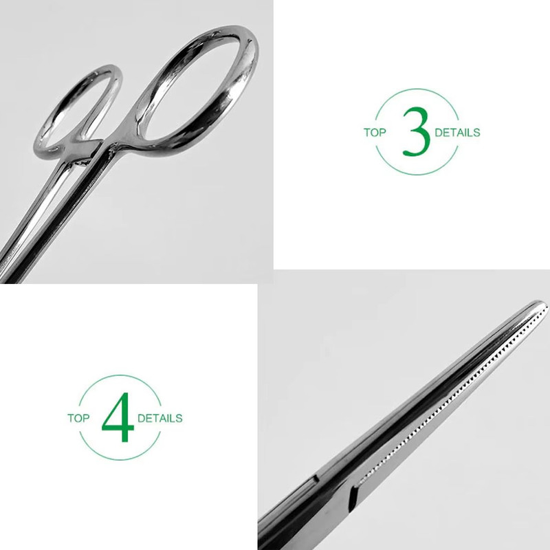 Precision Stainless Steel Locking Hemostatic Forceps  BentNose  Straight Curved Scissors Pliers 161 6