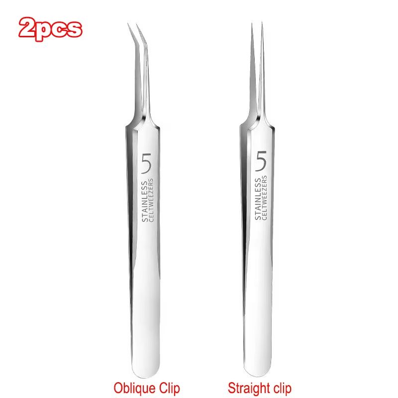German UltraFine No 5 Blackhead  Pimple Tweezers  Precision Acne Needle Tool For Facial Care 9