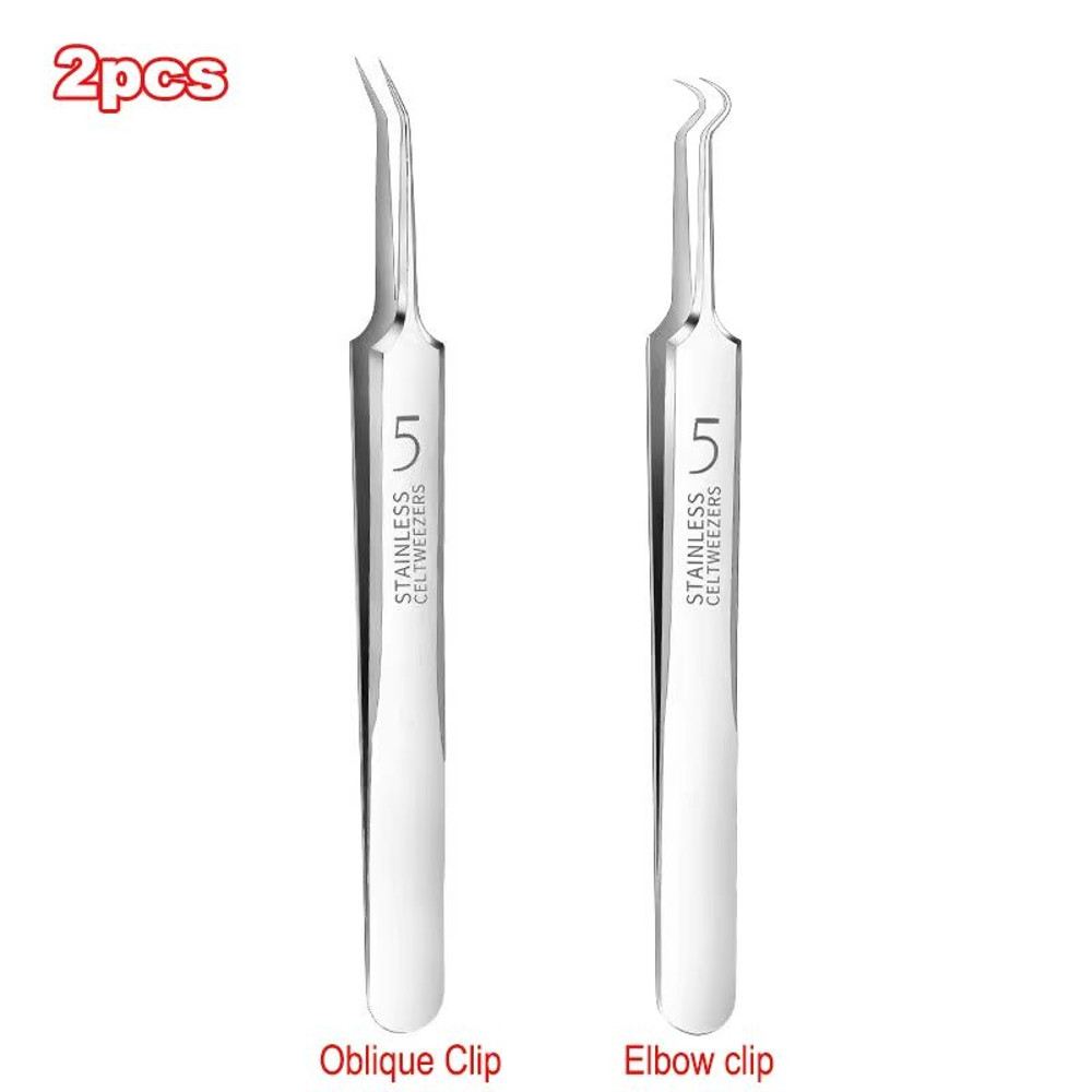 German UltraFine No 5 Blackhead  Pimple Tweezers  Precision Acne Needle Tool For Facial Care 11
