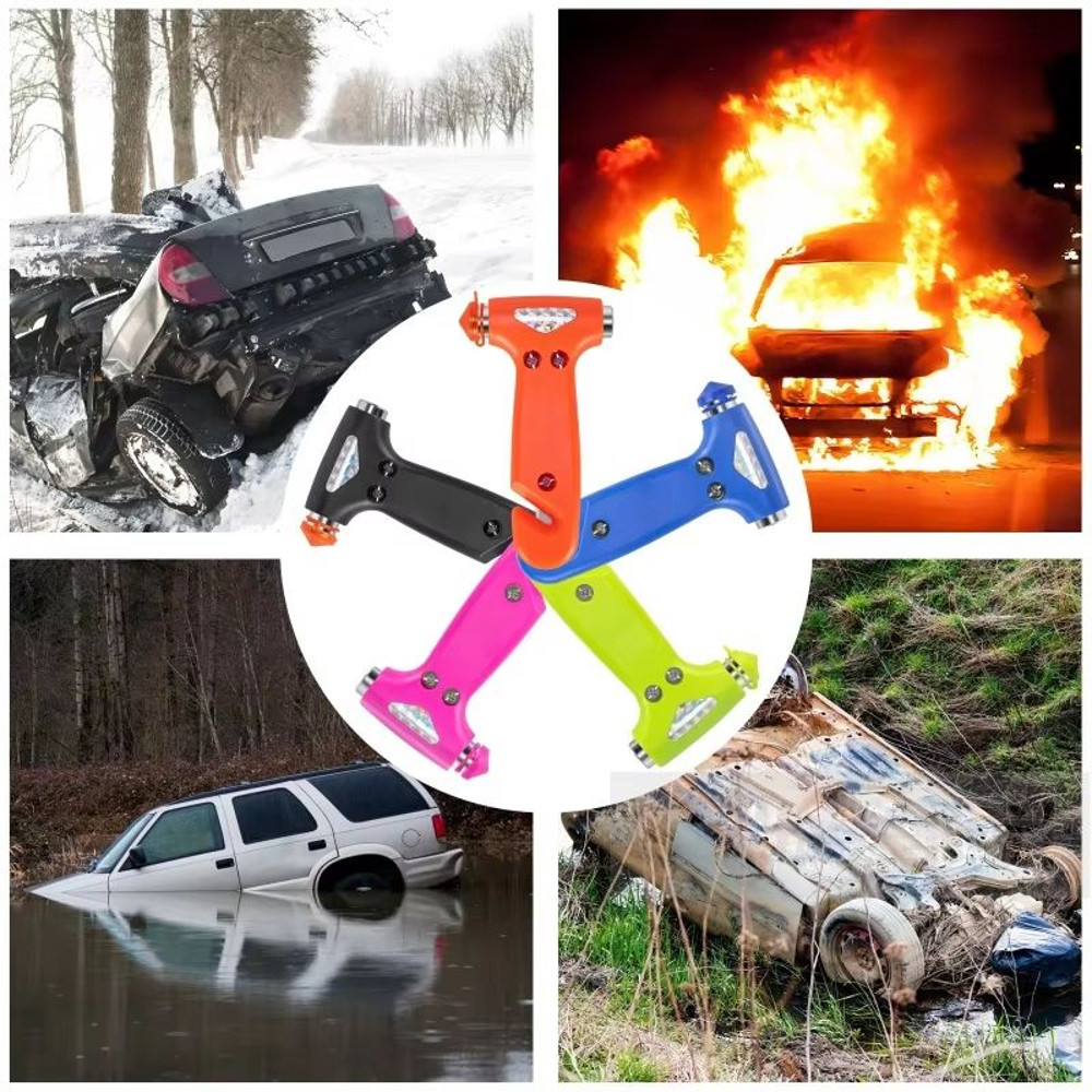 MultiFunction Car Safety Hammer  Emergency Window Breaker  Seatbelt Cutter 4
