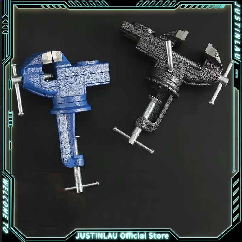 Universal 360degree Swivel Table Vise  Portable ClampOn Bench Vice For Woodworking  Metalwork 1