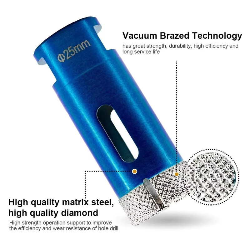 JUSTINLAU M14 Dry Diamond Core Drill Bit Vacuum Brazed Tile Stone Hole Cutter 3