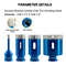 JUSTINLAU M14 Dry Diamond Core Drill Bit Vacuum Brazed Tile Stone Hole Cutter 4