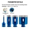 JUSTINLAU M14 Dry Diamond Core Drill Bit Vacuum Brazed Tile Stone Hole Cutter 4