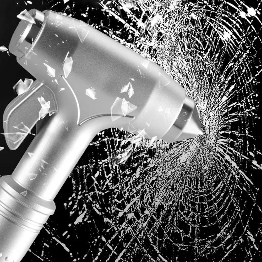 JUSTINLAU 2in1 Car Safety Hammer  Seatbelt Cutter  Emergency Escape Tool With Window Breaker 0