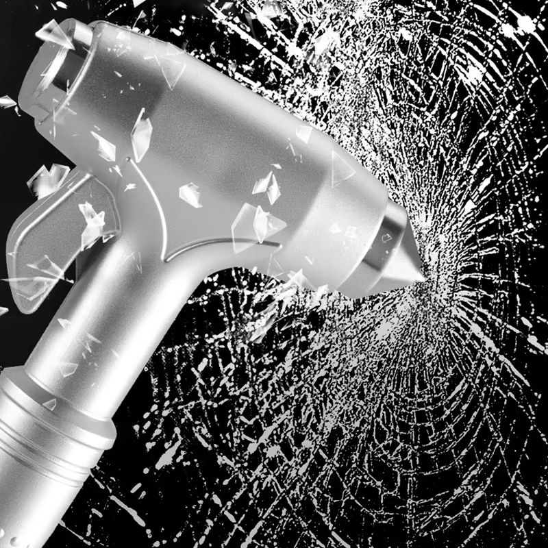 JUSTINLAU 2in1 Car Safety Hammer  Seatbelt Cutter  Emergency Escape Tool With Window Breaker 0