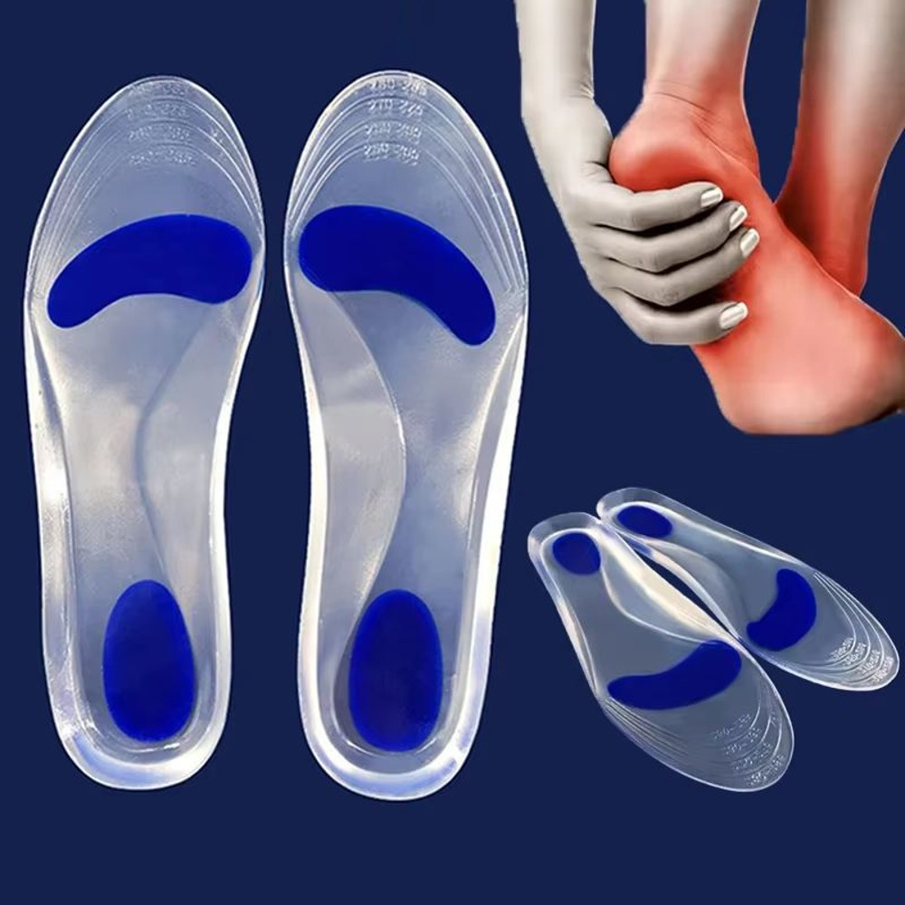 Orthopedic Silicone Gel Insoles For Men  Women  MedicalGrade Arch Support For Flat Feet  Plantar Fa 0