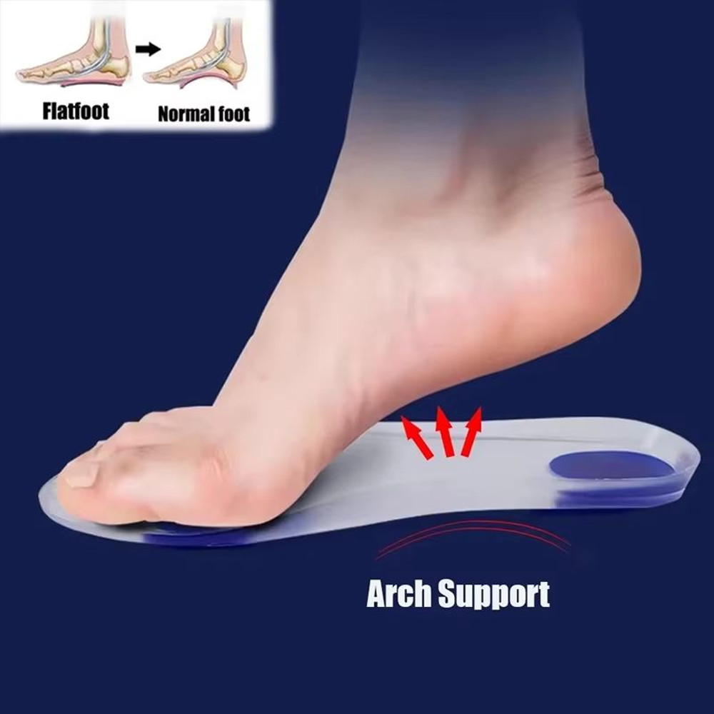 Orthopedic Silicone Gel Insoles For Men  Women  MedicalGrade Arch Support For Flat Feet  Plantar Fa 2